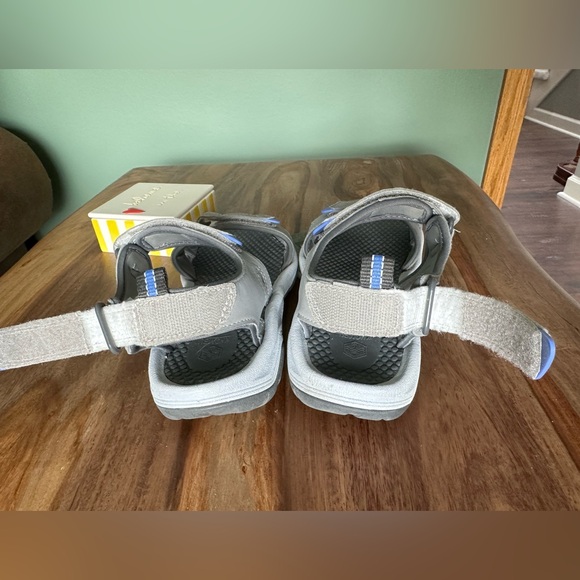 Khombu Women’s Outdoor Water Sandals SZ 9M Light Gray Blue Velcro straps hiking - Picture 5 of 13
